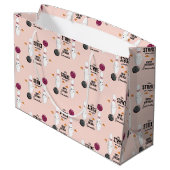 ボーリングピザストライクアップいくつかのおもしろい子供の誕生日 ラージペーパーバッグ (裏面アングル)