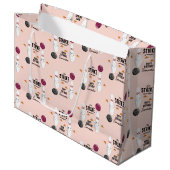 ボーリングピザストライクアップいくつかのおもしろい子供の誕生日 ラージペーパーバッグ (正面アングル)