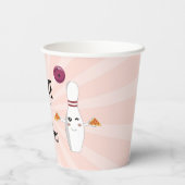 ボーリングピザストライクアップいくつかのおもしろい子供の誕生日 紙コップ (裏面)