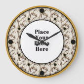 ボーリングピンでフォトウォールの時計をフレーム ラージ壁時計 (正面)