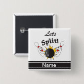 ボーリングピンとボールを分割する | DIY名 缶バッジ (正面&裏面)