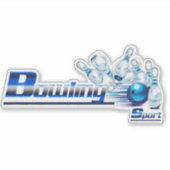 ボーリングピンとボール シール (正面)