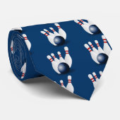 ボーリングピンとボール ネクタイ (ロール)