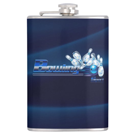 ボーリングピンとボール フラスク (正面)