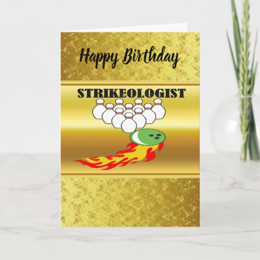 ボーリングピンとボール(STRIKEOLOGIST) カード (正面)