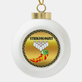 ボーリングピンとボール(STRIKEOLOGIST) セラミックボールオーナメント