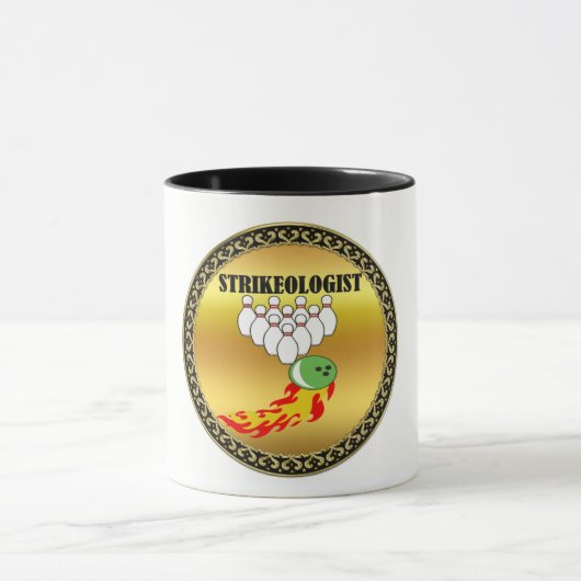 ボーリングピンとボール(STRIKEOLOGIST) マグカップ (中央)