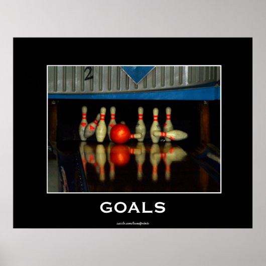 ボーリングピンやる気を起こさせるポスター ポスター (正面)