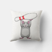 ボーリングピンを使用したボーリングでのマウス クッション (裏面)