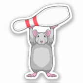 ボーリングピンを使用したボーリングでのマウス シール (正面)