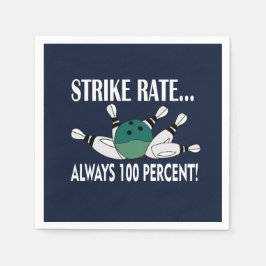 ボーリングピンボールストライクチームパーティー スタンダードカクテルナプキン