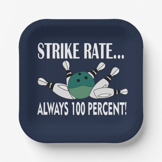 ボーリングピンボールストライクチームパーティー ペーパープレート (正面)