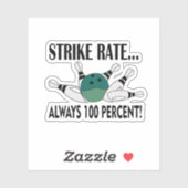 ボーリングピンボールストライクチーム シール (シート)