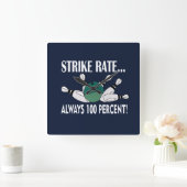 ボーリングピンボールストライクチーム スクエア壁時計 (ホーム)