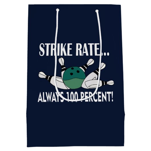 ボーリングピンボールストライクチーム ミディアムペーパーバッグ (裏面)