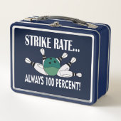 ボーリングピンボールストライクチーム メタルランチボックス (正面)