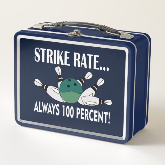 ボーリングピンボールストライクチーム メタルランチボックス (正面)