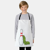 ボーリングピン付きボーリングの軌跡 エプロン (着用した状態)