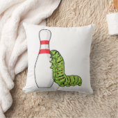 ボーリングピン付きボーリングの軌跡 クッション (ブランケット)