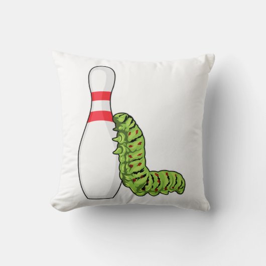 ボーリングピン付きボーリングの軌跡 クッション (正面)