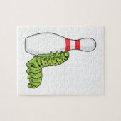 ボーリングピン付きボーリングの軌跡 ジグソーパズル (横)