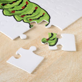 ボーリングピン付きボーリングの軌跡 ジグソーパズル (側面)