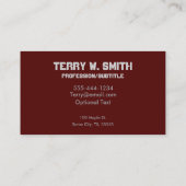 ボーリングピン名刺 名刺 (裏面)