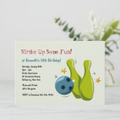 ボーリングピン招待状 招待状 (スタンド正面)