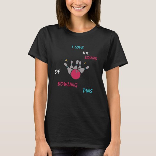 ボーリングピン音ボーリングピン音 Tシャツ (正面)