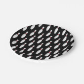 ボーリングピン黒 ペーパープレート (アングル)