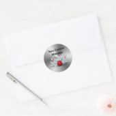 ボーリングピン10ピンボーリングボールカスタム装置 ラウンドシール (封筒)