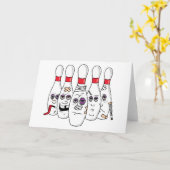 ボーリングピン カード (黄色い花)