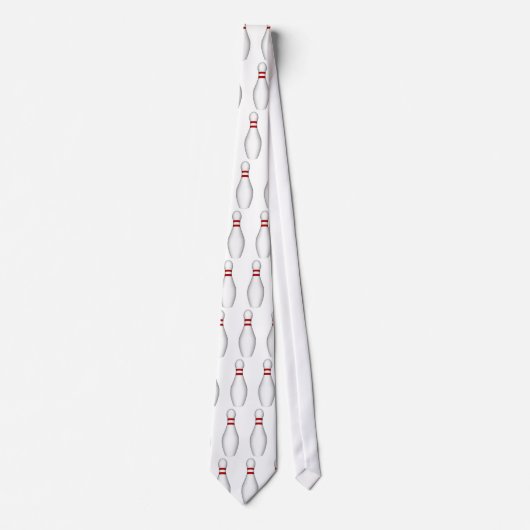 ボーリングピン： 3Dモデル：カスタムネクタイ：タイ ネクタイ (正面)