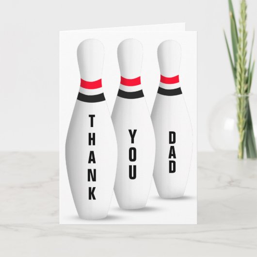 ボーリングピ感謝していン・誕生日 カード (正面)