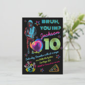 ボーリングブルネオンボーリング誕生日 招待状 (スタンド正面)