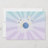 ボーリングブルーストライクフォトボウルボーイズ誕生日 招待状 (裏面)