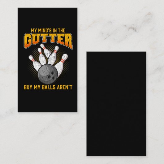 ボーリングプおもしろいレーヤ引用文ボウリングをする人、 クリケットの投手ボールピン 名刺 (正面/裏面)