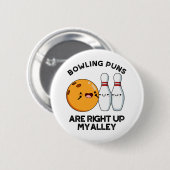 ボーリングプンス右アップ私の路地おもしろいスポーツPu 缶バッジ (正面&裏面)