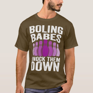 ボーリングベビーノックダウンレトロヴィンテージ おもしろい Tシャツ