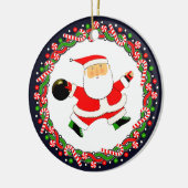 ボーリングホリデーギフトセラミックオーナメント セラミックオーナメント (左)