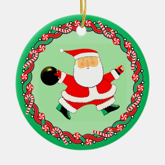 ボーリングホリデーギフトセラミックオーナメント セラミックオーナメント (正面)