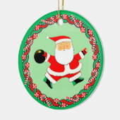 ボーリングホリデーギフトセラミックオーナメント セラミックオーナメント (左)