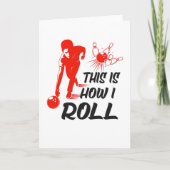 ボーリングボウリングボールことわざボウリングをする人、 クリケットの投手ギフト カード (正面)