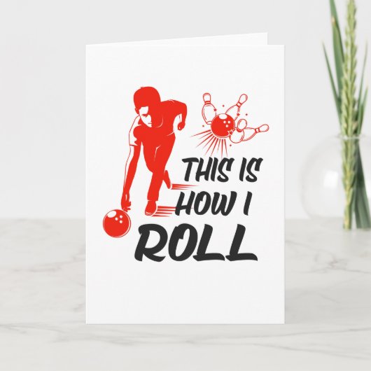 ボーリングボウリングボールことわざボウリングをする人、 クリケットの投手ギフト カード (正面)