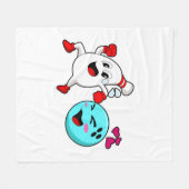 ボーリングボウリングボール フリースブランケット (正面(横))