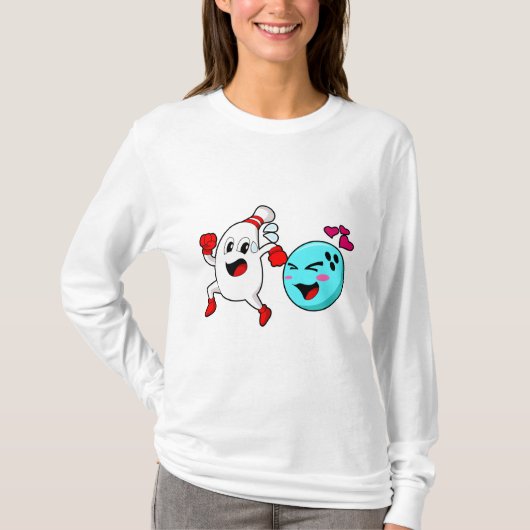 ボーリングボウリングボール Tシャツ (正面)