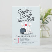 ボーリングボッチェチーム建物チャーチビジネスシンプル 招待状 (スタンド正面)