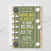 ボーリングボッチェチーム建物教会ビジネススポーツ 招待状 (正面)