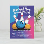 ボーリングボッチェチーム建物教会ビジネスブライト 招待状 (スタンド正面)