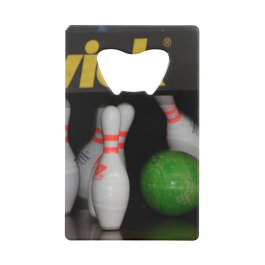 ボーリングボトルオープナー クレジットカード栓抜き (正面)